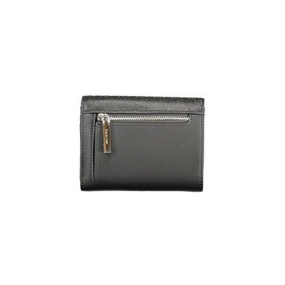 Black Polyester Women Wallet