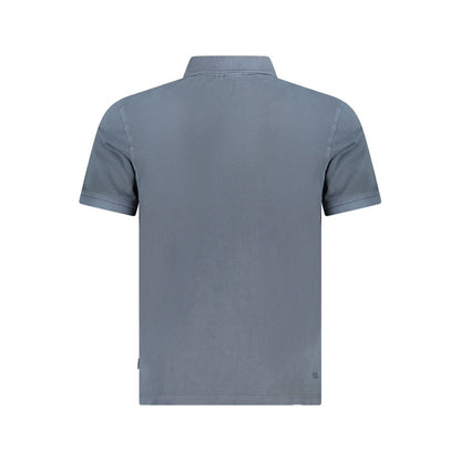 Blue Cotton Polo Shirt