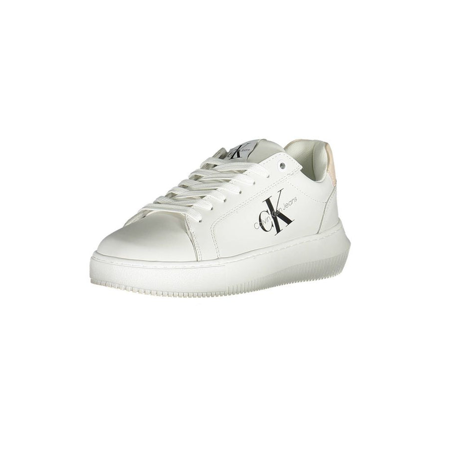 White Polyester Women Sneaker
