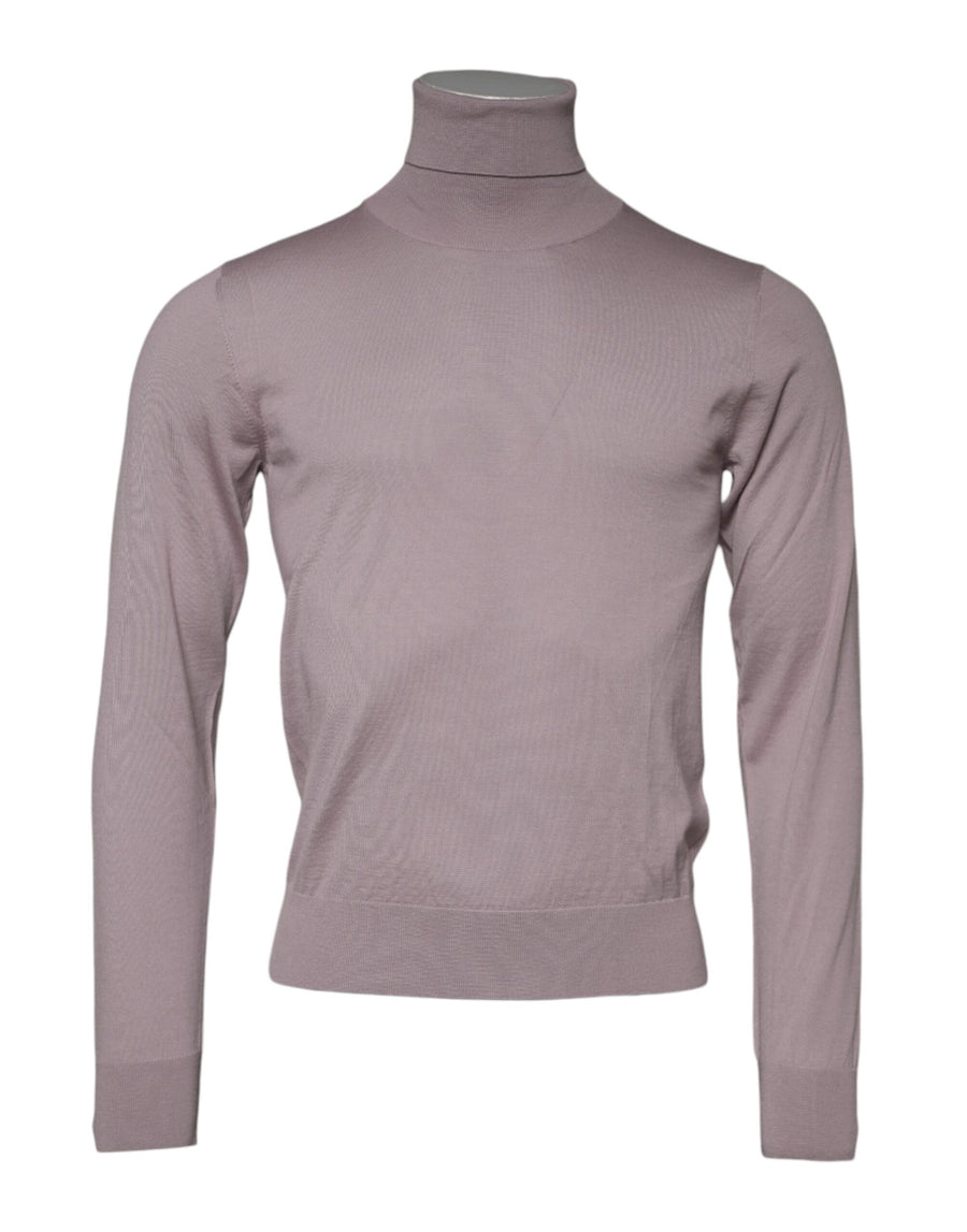 Brown Cashmere Knitted Men Pullover Sweater