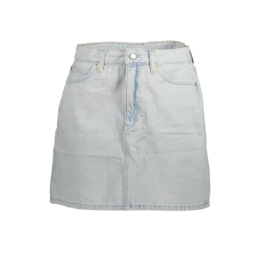 Light Blue Cotton Women Skirt