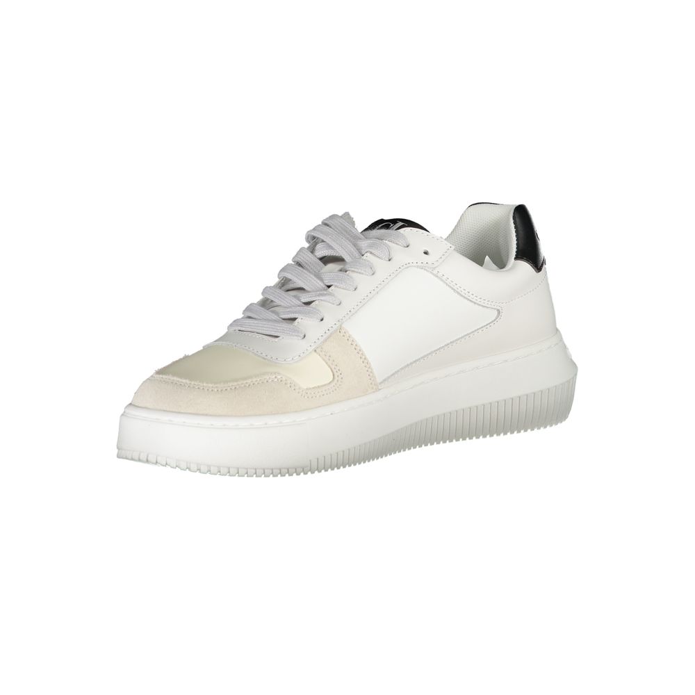 White Polyester Sneaker