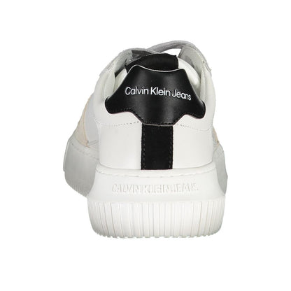 White Polyester Sneaker