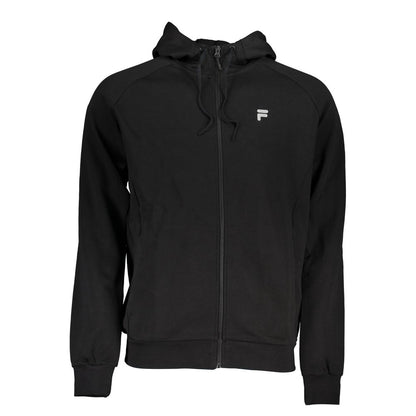 Black Cotton Men Sweater