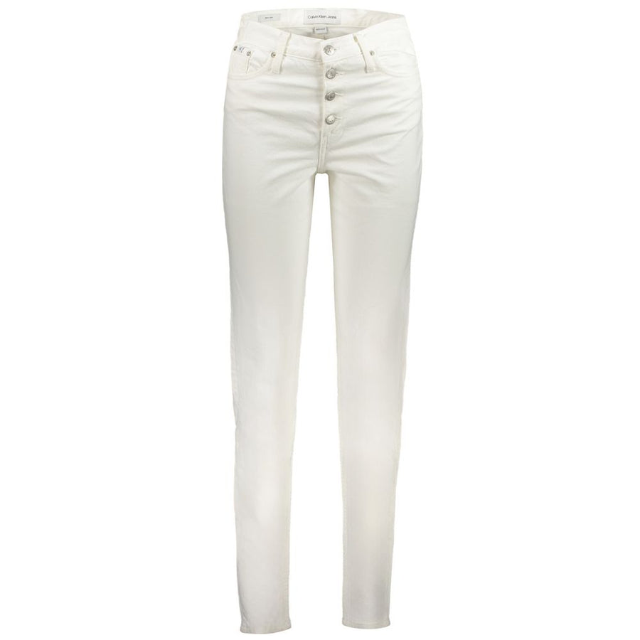 White Cotton Women Jeans