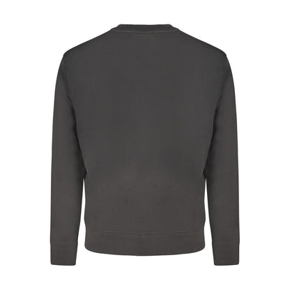 Black Cotton Men Sweater