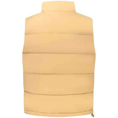 Brown Polyester Men's Sleeveless Jacket