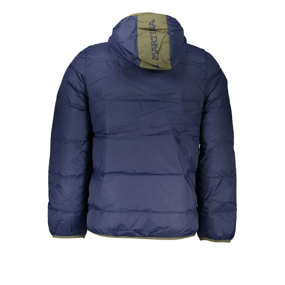 Blue Polyamide Men Jacket