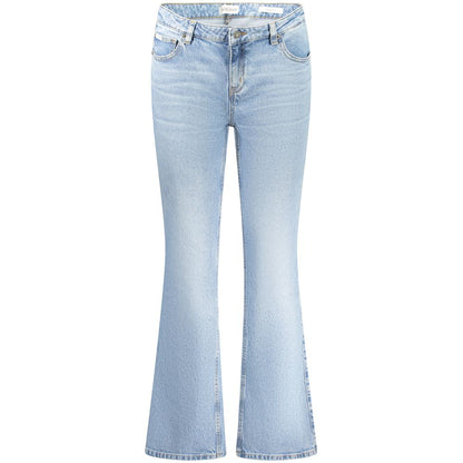 Blue Cotton Women Jeans