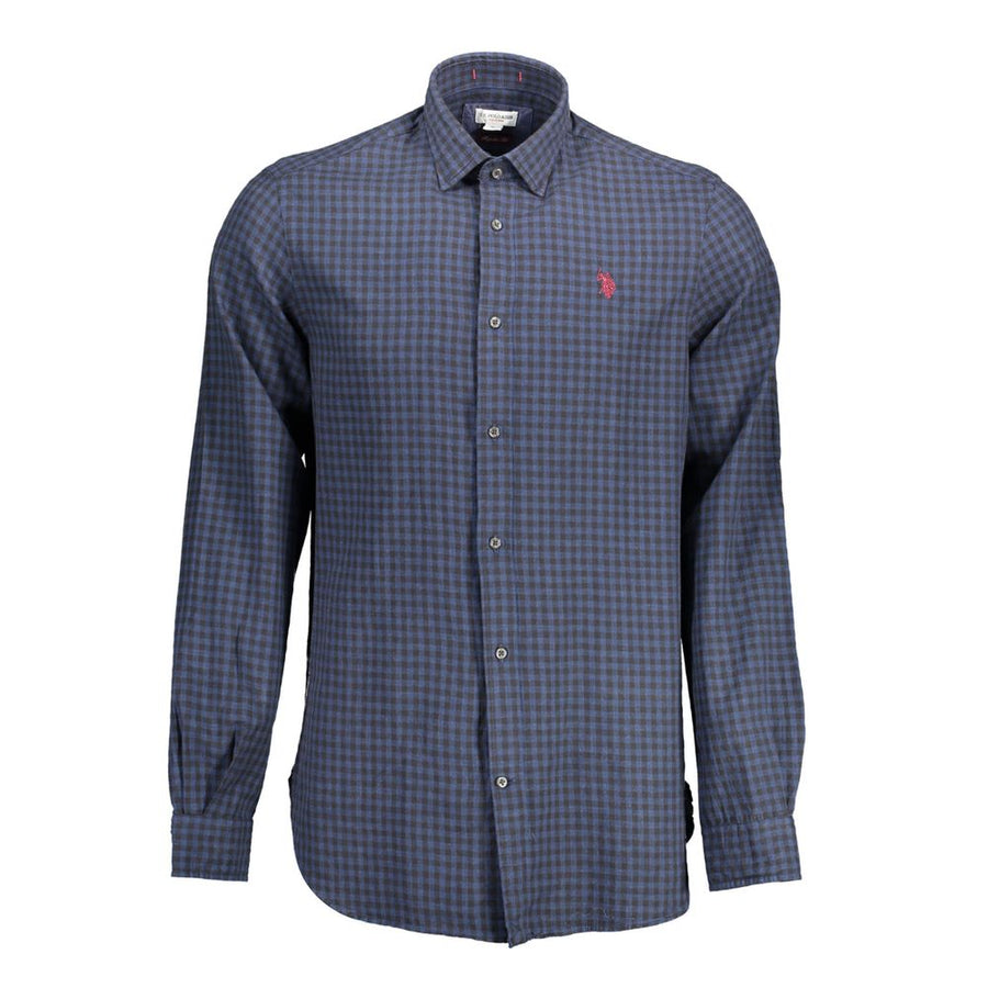 Blue Cotton Men's Shirt