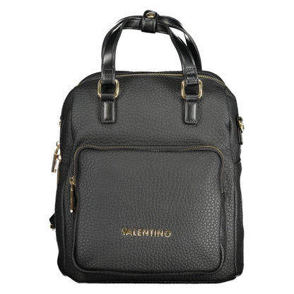 Black Polyurethane Women's Backpack