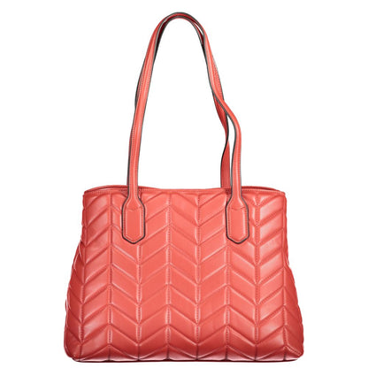 Rosso Polyurethane Women Handbag