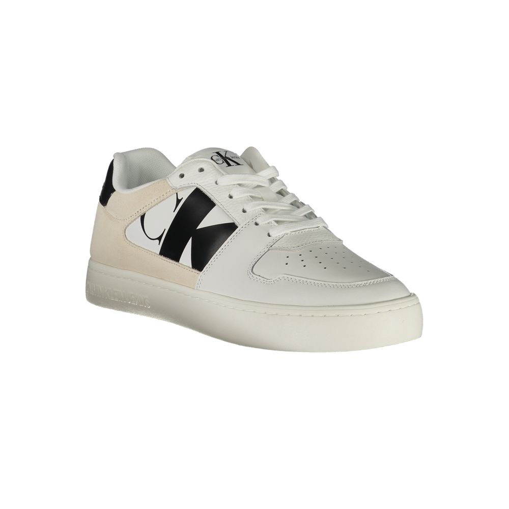 Bianco Polyurethane Men Sneaker