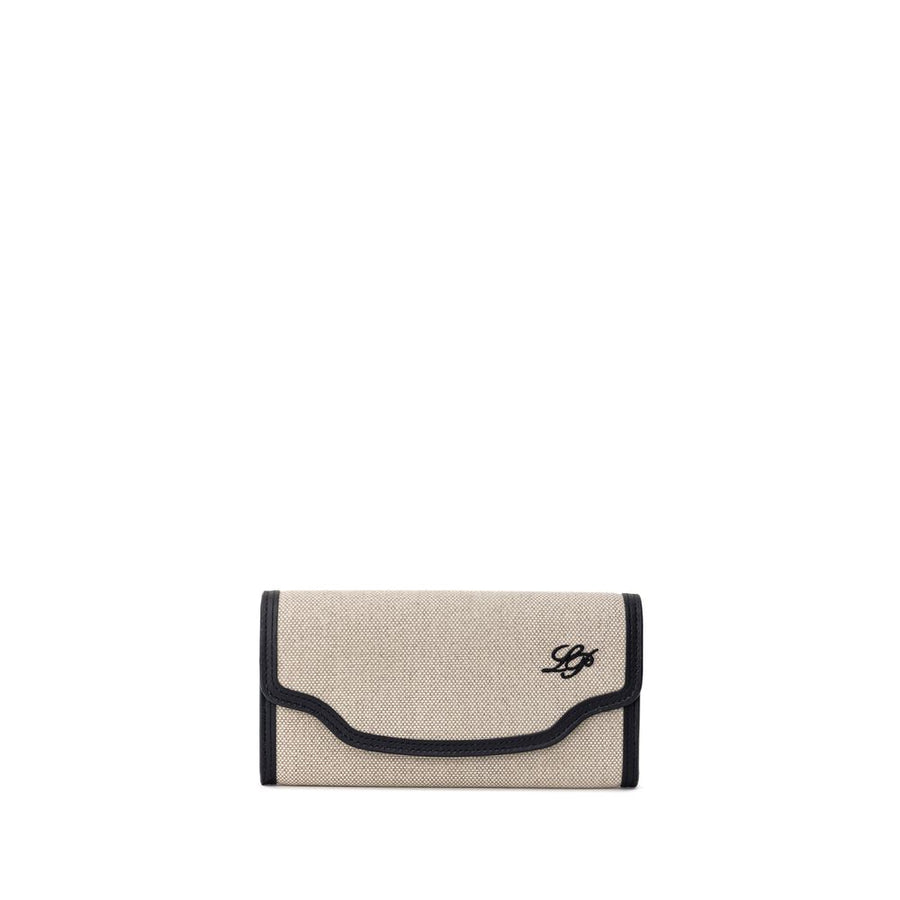 Beige Fabric And Leather Wallet