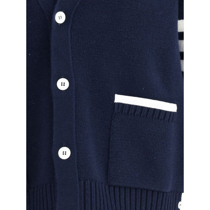 Blue Merino Wool Cardigan