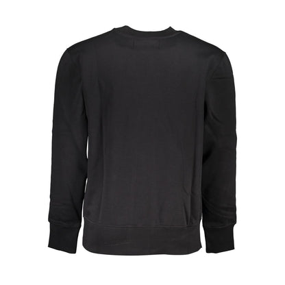 Black Cotton Men Sweater