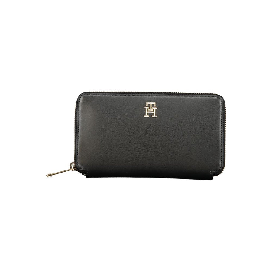 Black Polyurethane Women Wallet