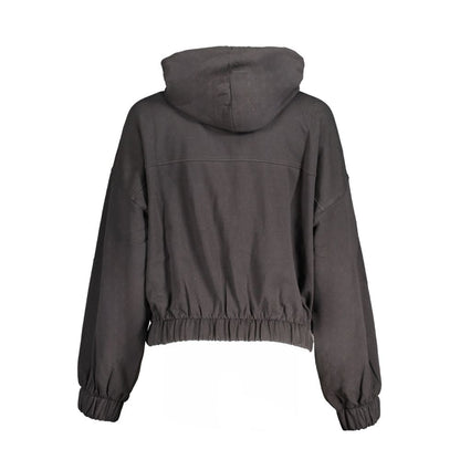 Black Cotton Women Sweater