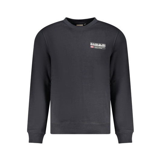 Black Cotton Men Sweater