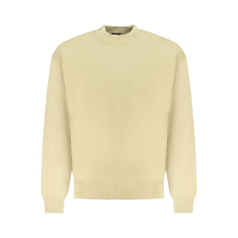 Beige Cotton Men Sweater