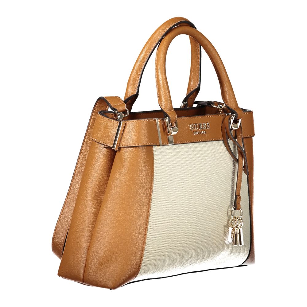 Brown Cotton Handbag