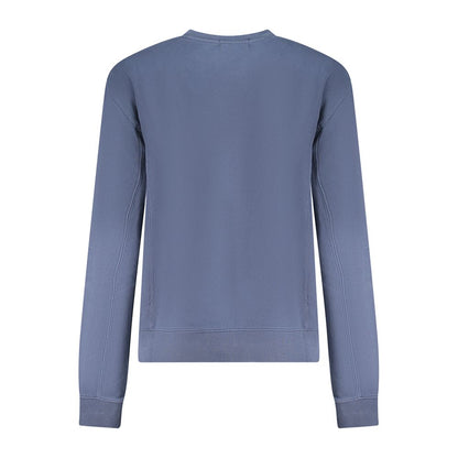 Blue Cotton Women Sweater