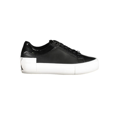 Black Polyester Sneaker