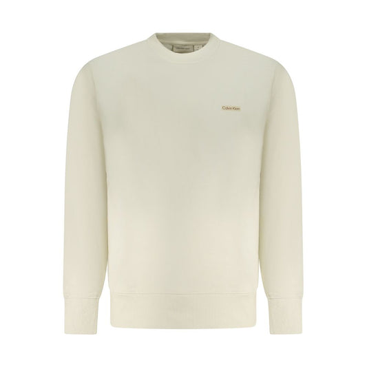 Beige Cotton Men Sweater