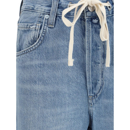 Light Blue Cotton High-Waisted Jean