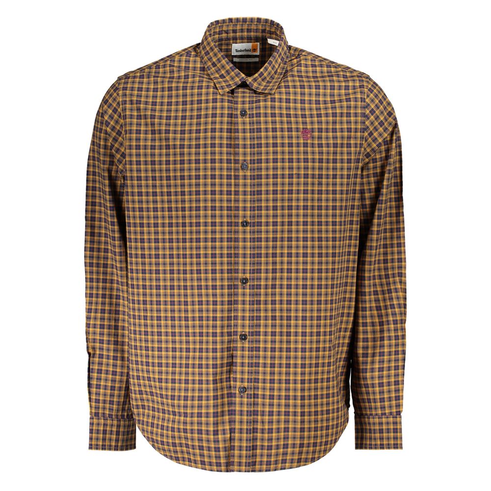 Yellow Cotton Men Shirt