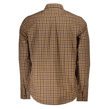 Yellow Cotton Men Shirt