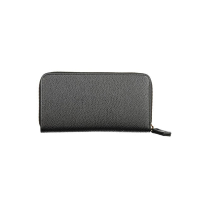 Black Polyurethane Women Wallet