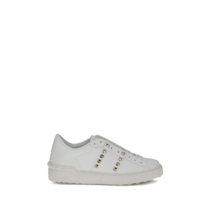 White Calf Leather Bos Taurus Low Top Sneakers