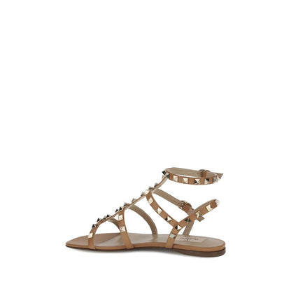 Beige Calf Leather Bos Taurus Sandals