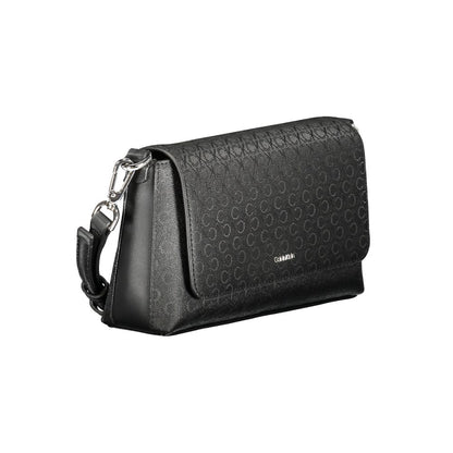 Black Polyester Women Handbag