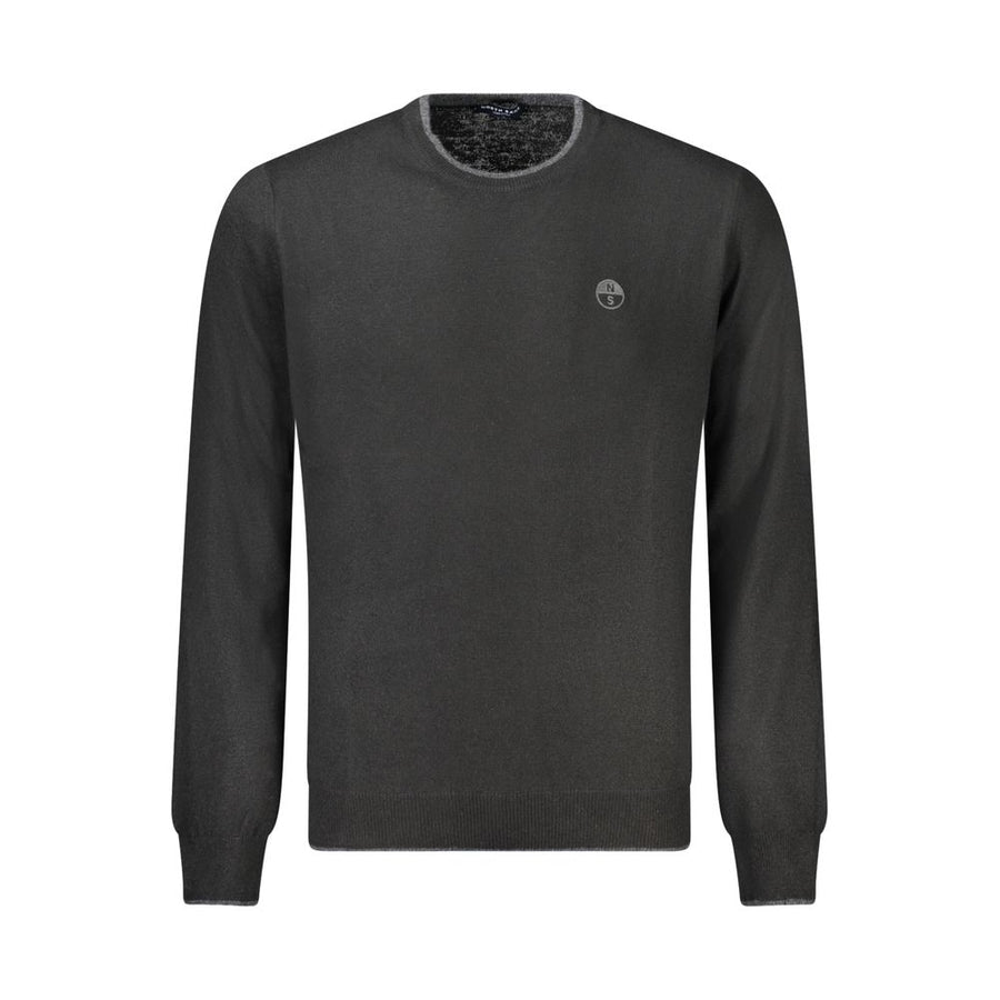 Black Wool Men Sweater