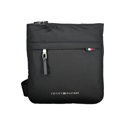 Black Polyester Men Shoulder Bag