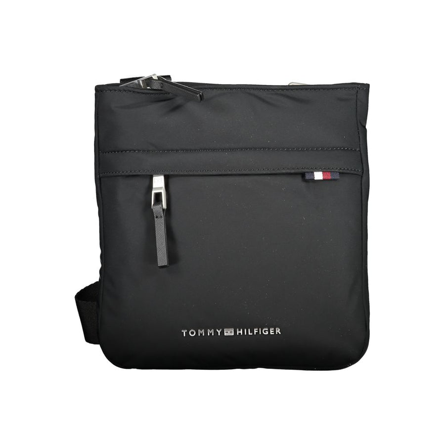 Black Polyester Men Shoulder Bag