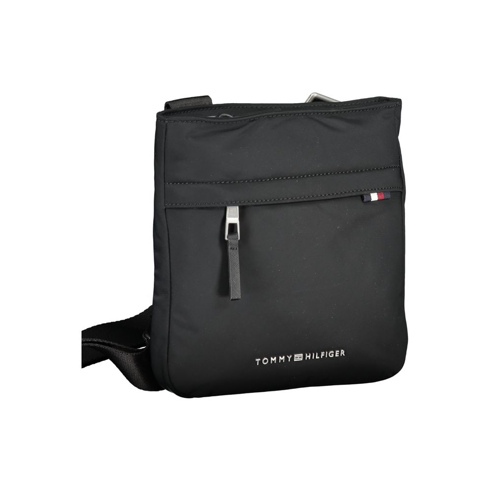 Black Polyester Men Shoulder Bag