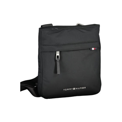 Black Polyester Men Shoulder Bag