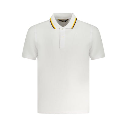 White Cotton Men Polo Shirt