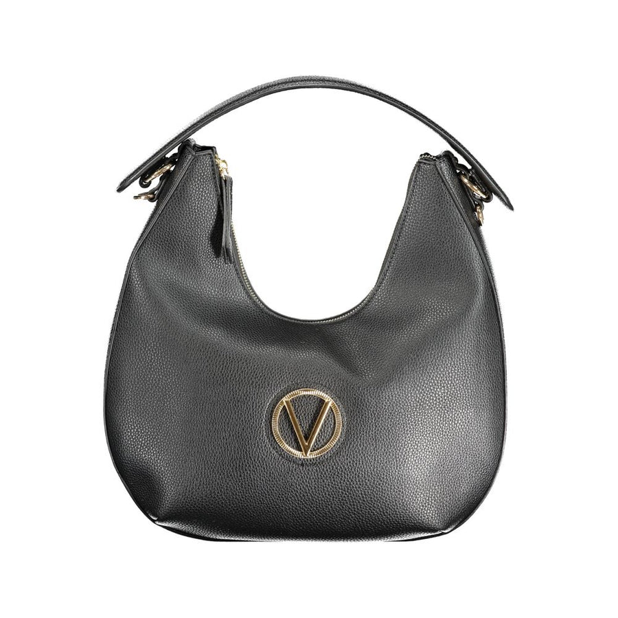 Black Polyurethane Women Shoulder Bag