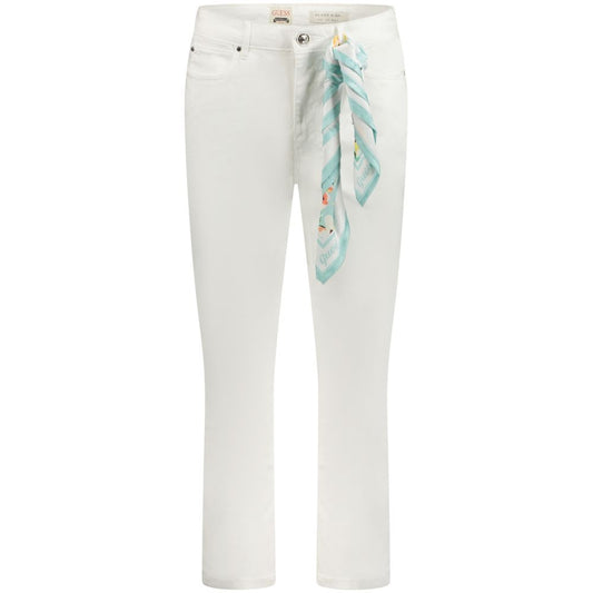 White Cotton Women Skinny Jean