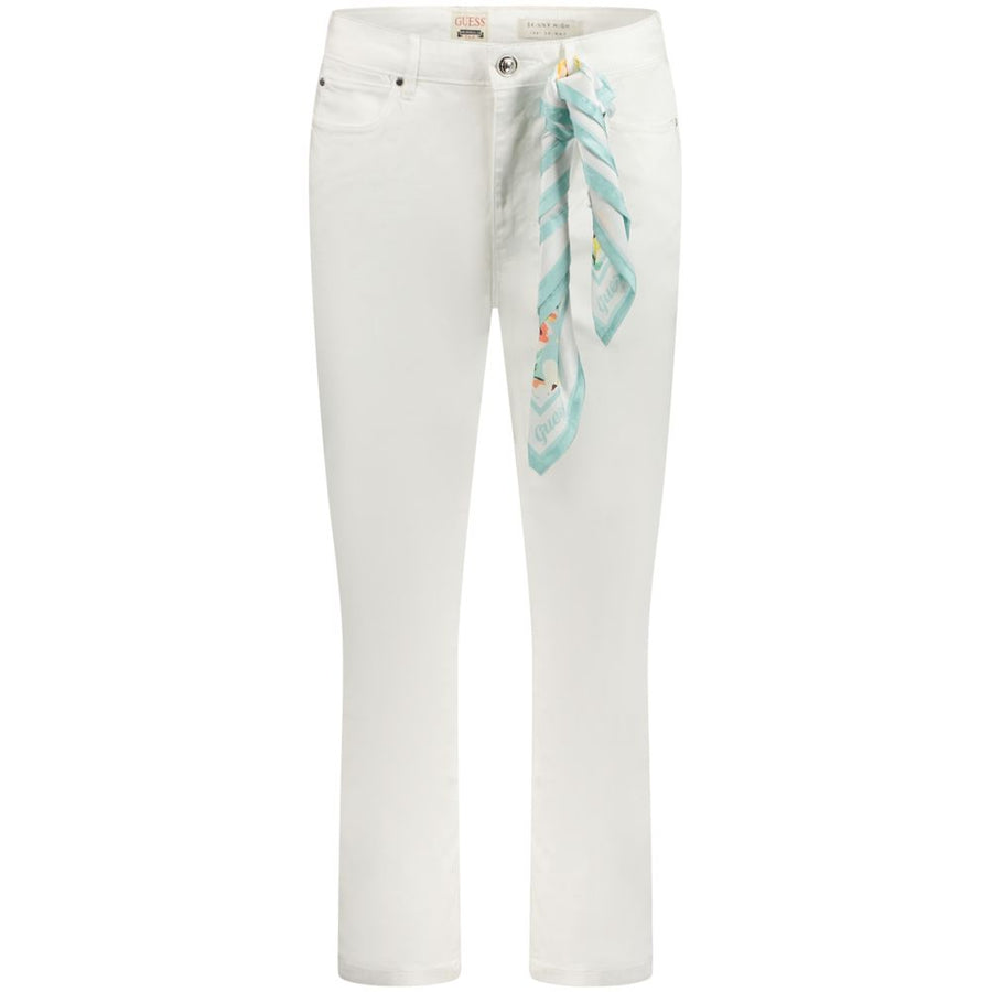 White Cotton Women Skinny Jean