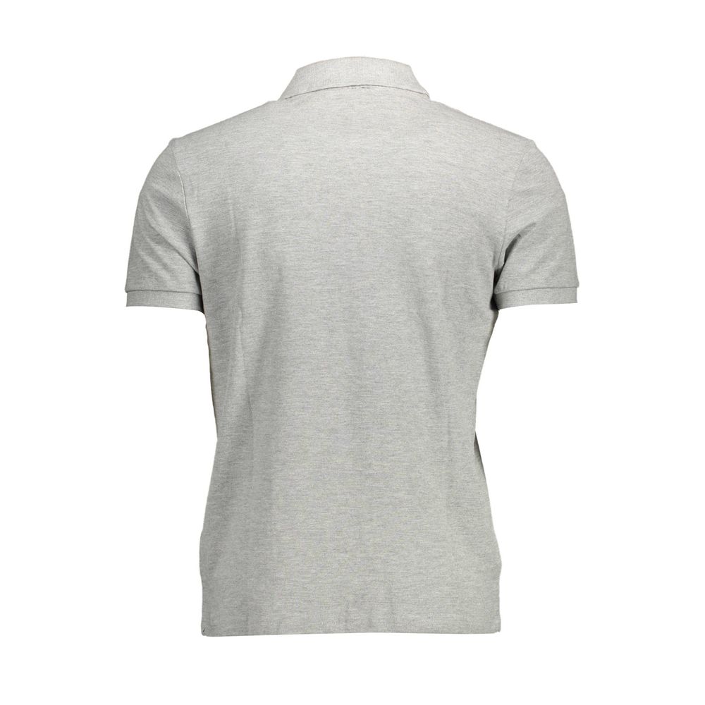 Gray Cotton Polo Shirt