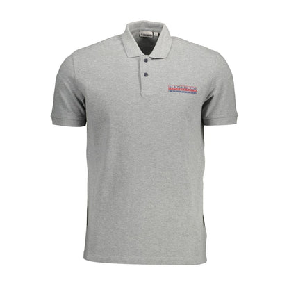 Gray Cotton Polo Shirt
