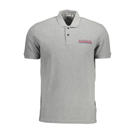 Gray Cotton Polo Shirt