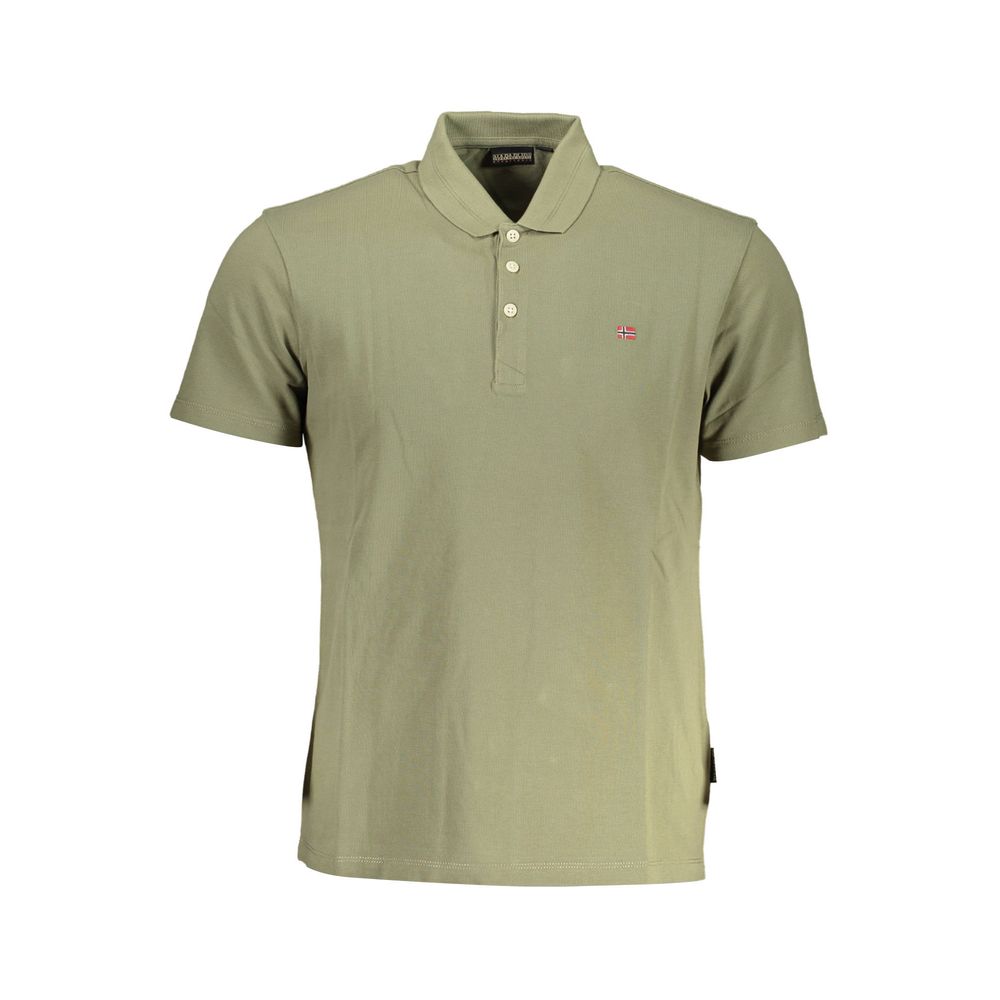 Green Cotton Polo Shirt