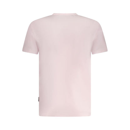 Pink Cotton Men T-Shirt