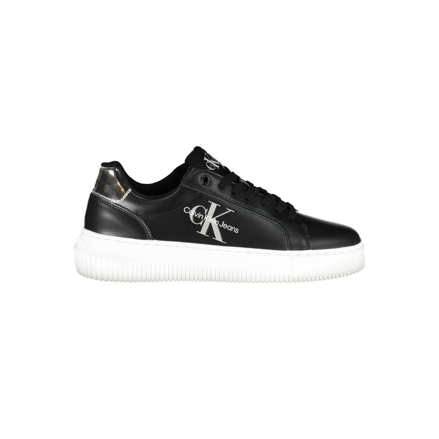 Black Polyester Women Sneaker